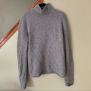 Abercrombie & Fitch Grey 100% Wool Turtleneck Sweater, L